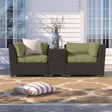 Lark Manor Anastase 2 Person Outdoor Seating Group with Cushions